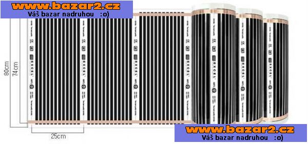 Elektrické podlahové vytápění – 13.50 EUR/m2