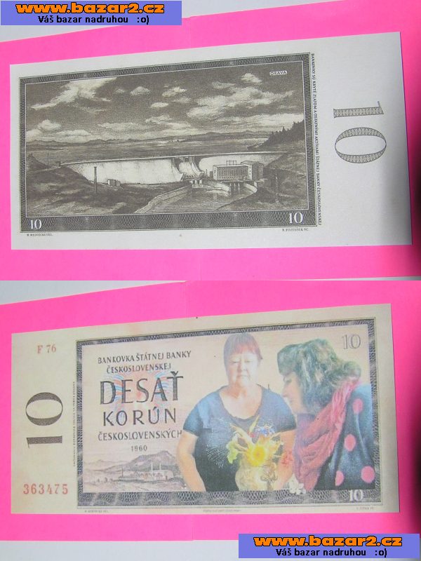 ČSSR , ČSR RU- nevydanné bankovky , návrhy oboustranná barevná kopie