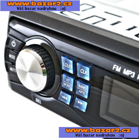 Autorádio MP3 USB/AUX/SD modré nové
