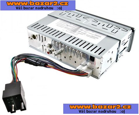 Autorádio MP3 USB/AUX/SD modré nové