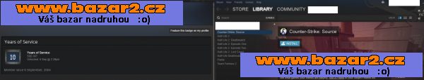Steam Účet - CS:S, Half Life 2 atd.