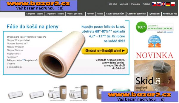 Česká folie do košů na pleny Sangenic / Angelcare