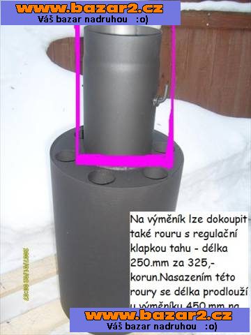Výměníky-Teplovzdušné na kouřovody 120-200.mm.
