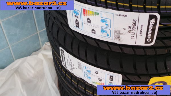 Nová letní pneu 205/60 R15 Barum Bravuris 2, 4 ks