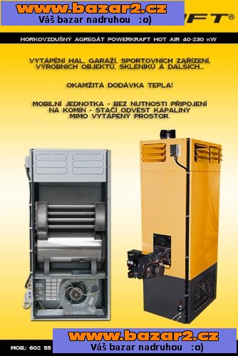 Ohřívač vzduchu Powerkraft Hot Air 40-230kW