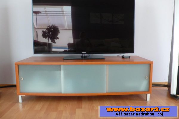 Stolek pod TV-dřevo+sklo