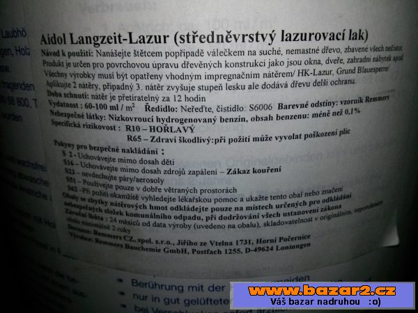 Lazůrovací lak na dřevo