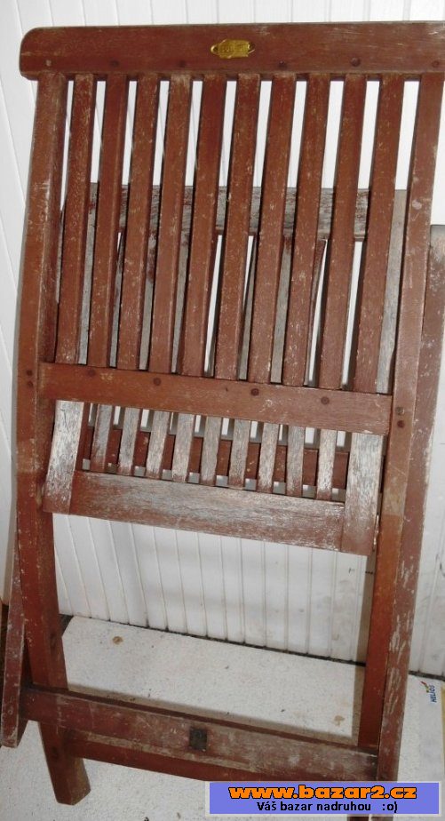 6ks skládací židle, dřevěná, zahr.