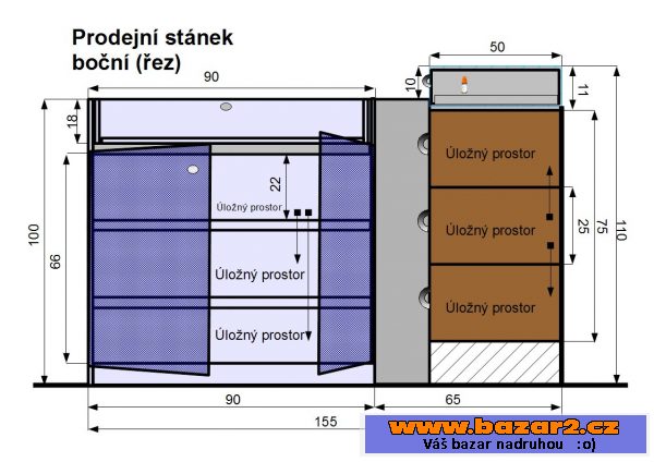 Prodám prodejní pult