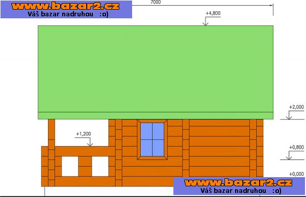 Zahradní srubový domek – celoročně obyvatelný
