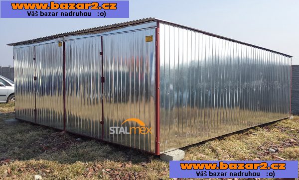 Plechové garáže garáž pozinkovaný od výrobce 3x5m pro celou ČR