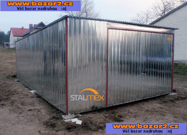 Plechové garáže garáž pozinkovaný od výrobce 3x5m pro celou ČR