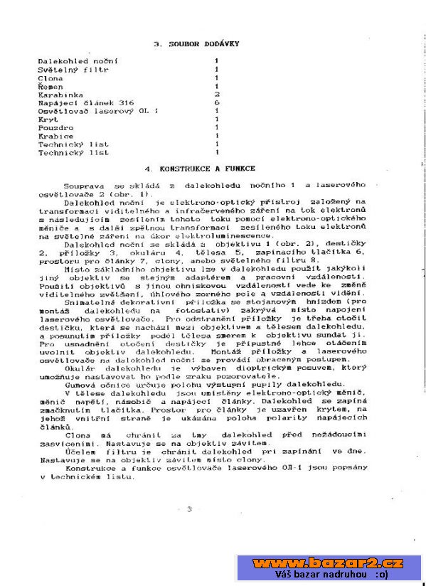 Noční dalekohled TZS-3