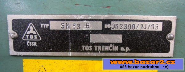 Hrotový soustruh SN 63 B / 3000