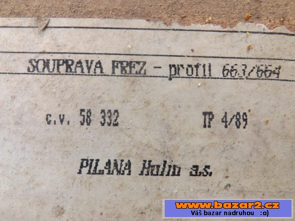 Sada fréz na palubky - pero-drážka