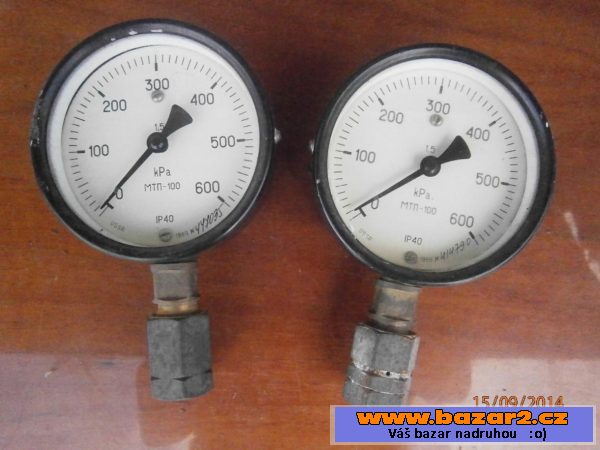 Manometry 2ks 0-600 kPa pr. 100mm