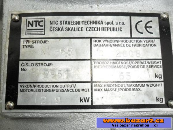 Vibrační pěch NTC, benzin