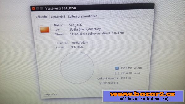 Externí 300GB  pevný disk Seagate 