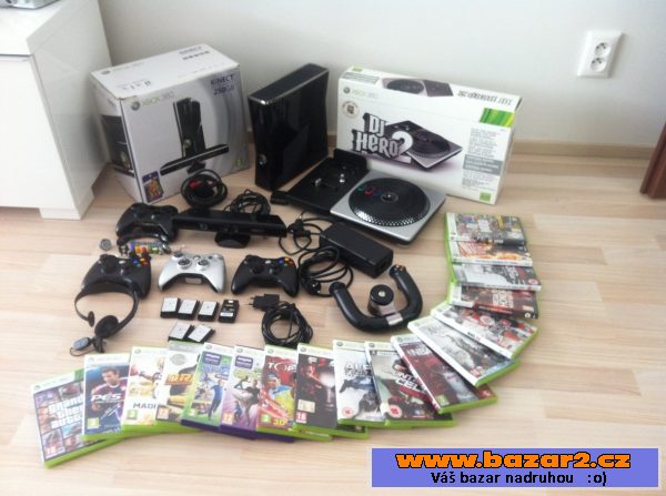 Xbox 360 Slim 250GB + příslušenství