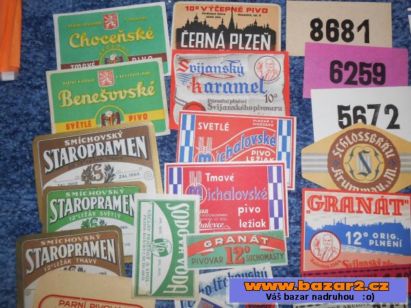 Pivo - pivní etikety do r. 1948 50x 