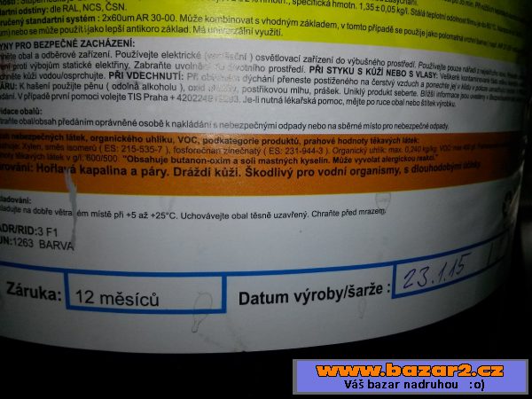 Samozákladová alkydová barva 20 kg