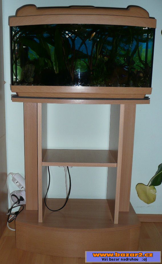 Zařízené akvarium i s rybičkami