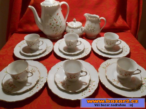 Porcelánový čajový/dezertní servis