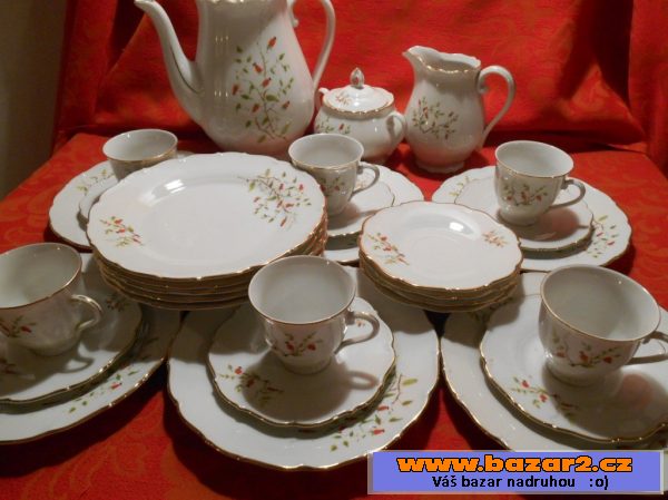 Porcelánový čajový/dezertní servis