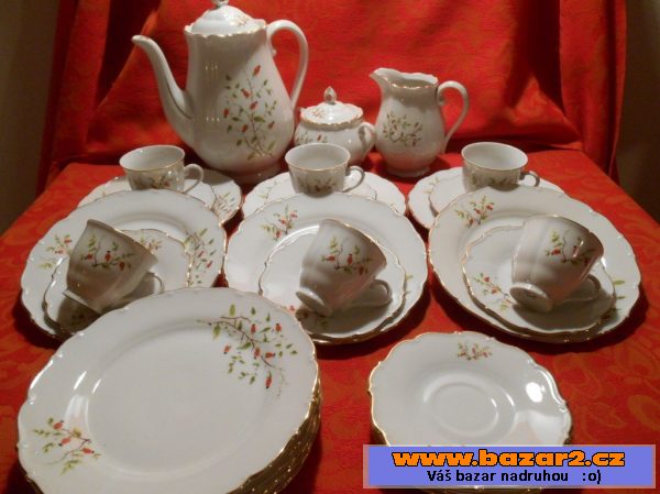Porcelánový čajový/dezertní servis