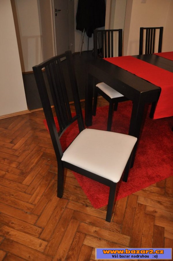 Stůl + 4x židle (+koberec)