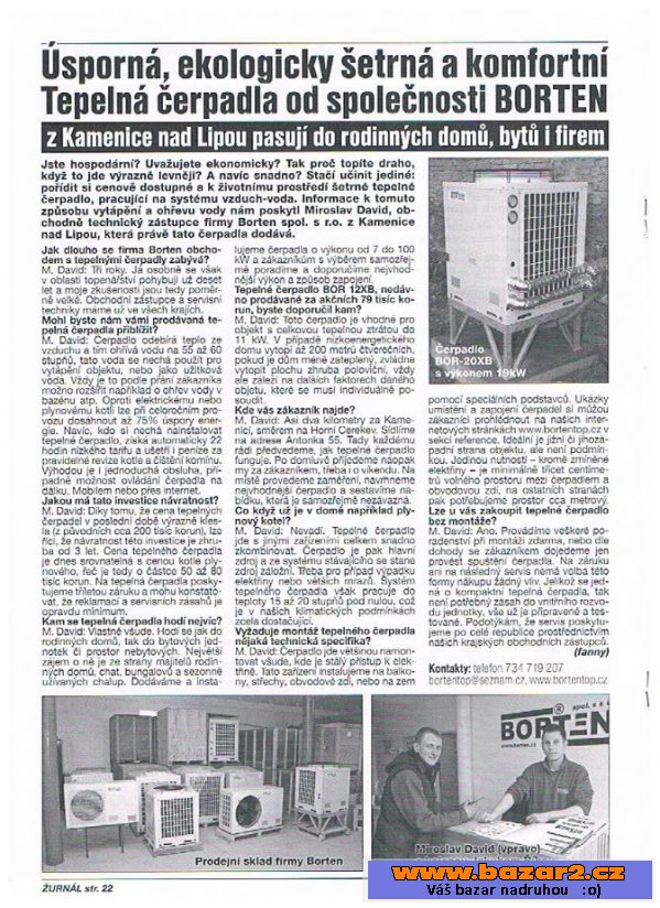 Tepelná čerpadla BORTEN 7-38 kW
