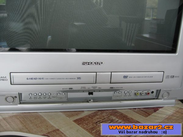 TV    SHARP  54  vč.  DVD  a   VHS