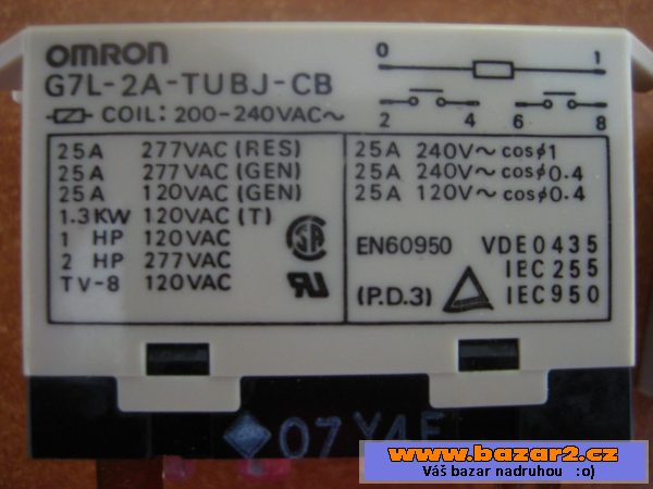 Vysokovýkonné relé Omron G7L-2A