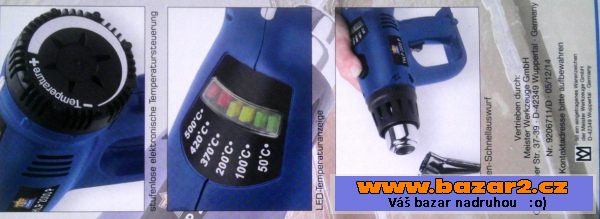 Opalovací pistole s elektron.regul.