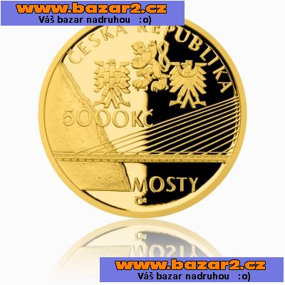 Prodám zlatou pamětní minci ČNB - Mariánský most (proof)