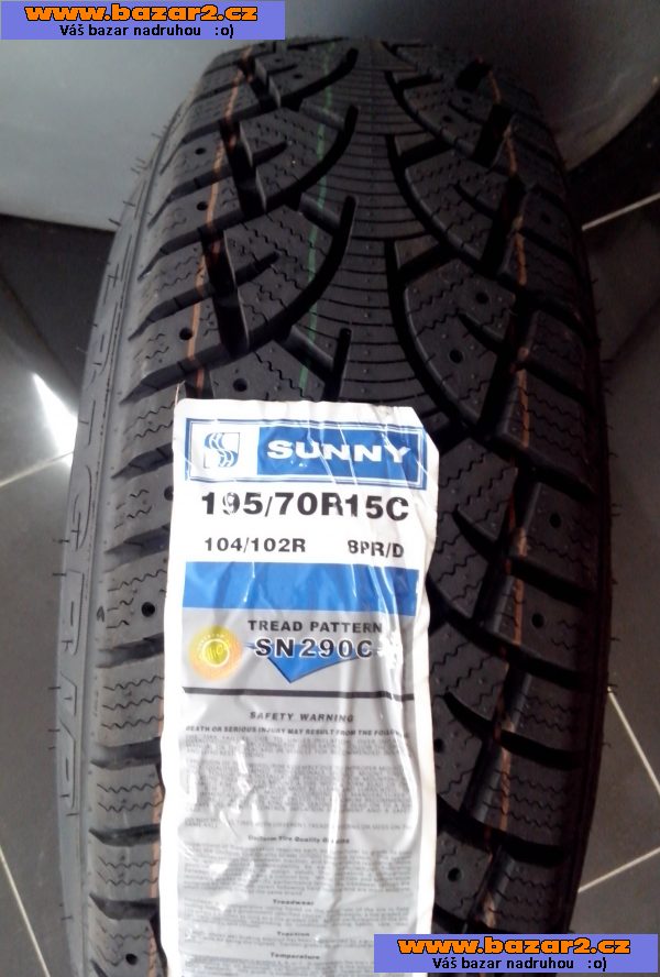 Prodám zimní pneu WANLI Sunny SN290C 195/70 R15C - NOVÉ
