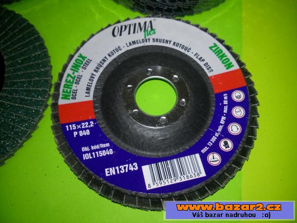 Lamelový kotouč 115 x 22,2 mm P40