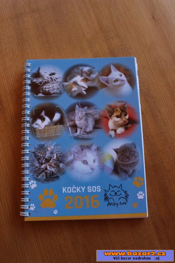 Kočičí kalendář a diář 2016