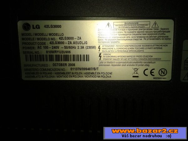 LCD LG 42LG3000 cena 4.500 Kč