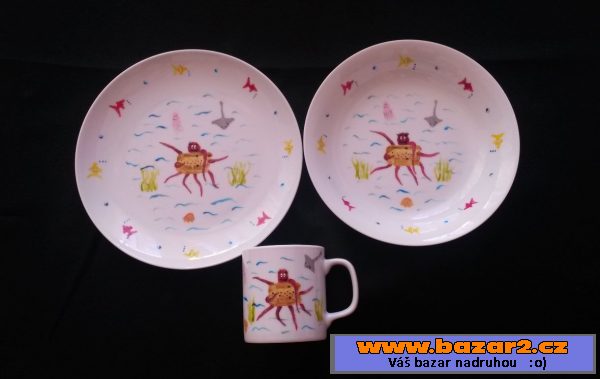 Ručně malovaný dětský porcelán
