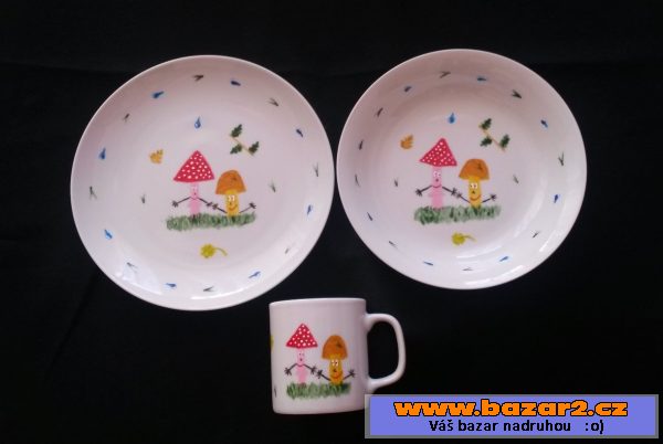 Ručně malovaný dětský porcelán