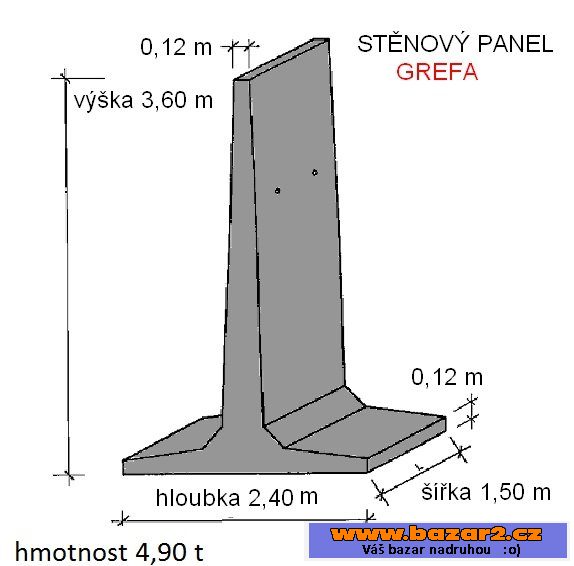 T- panely Grefa - 3,6 x 1,5 m a 3,2