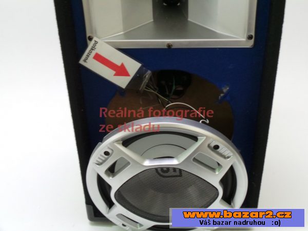 PA-Box Skytec 25 cm, modrý LED efekt