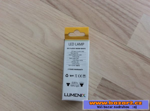 LED žárovka G9 teplá