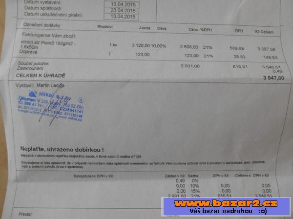 Plot z pletiva 1,6 x 50 metrů