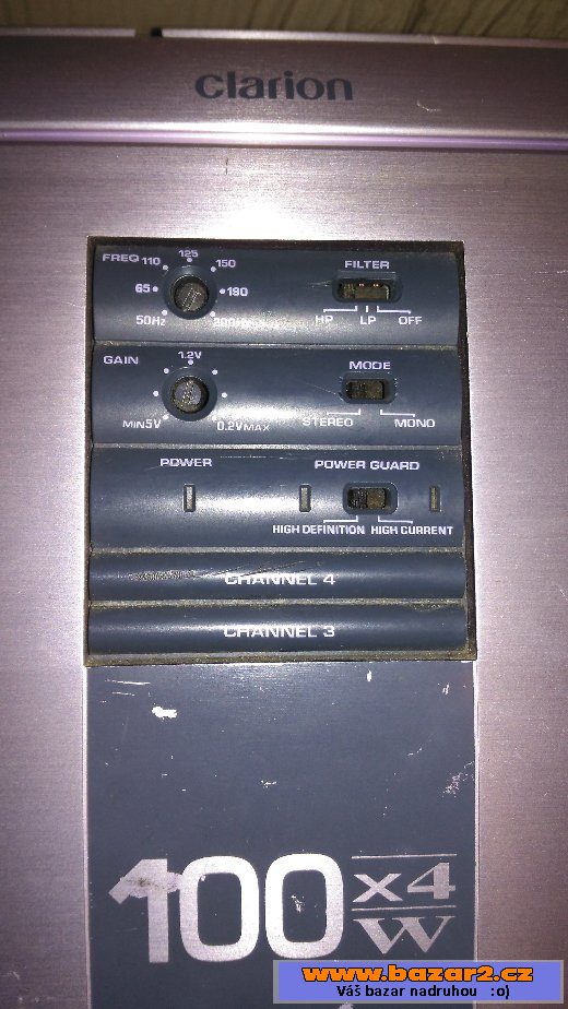 4 kanál. autozes. Clarion APA4400G