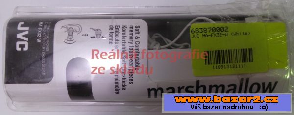 Sluchátka do uší JVC HA-FX32-W, bílá