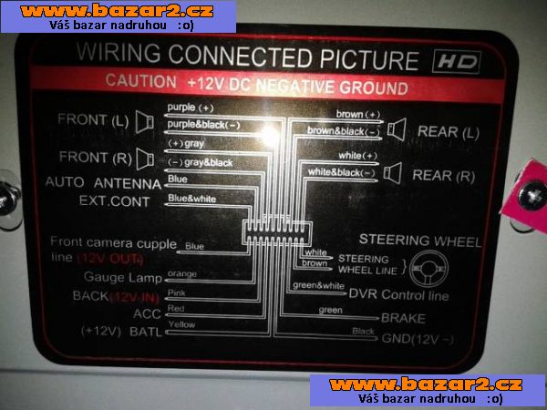 Nové autorádio 2DIN DVD s LCD Rozměr cca 100x180mm