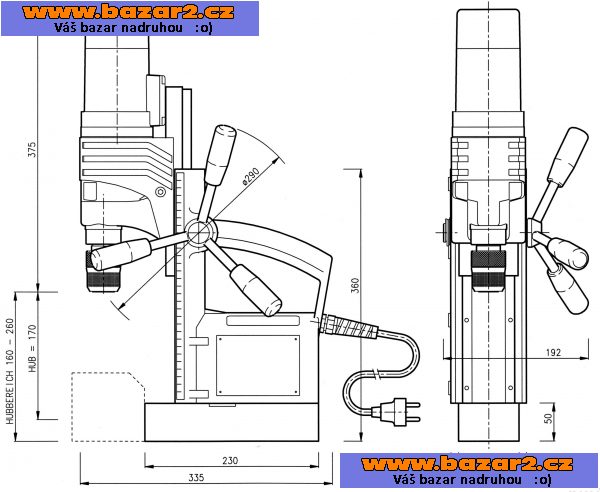 Magnetická vrtačka ALFRA ROTABEST 40 RL-E + sada vrtáků 6ks