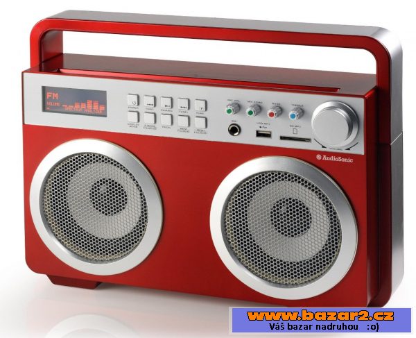 Přehrávač AudioSonic RD-1558, červený